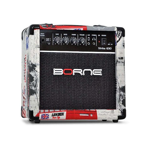 Caixa Amplificada Cubo Para Guitarra Borne Strike G30 London - 15w Rms - Bivolt