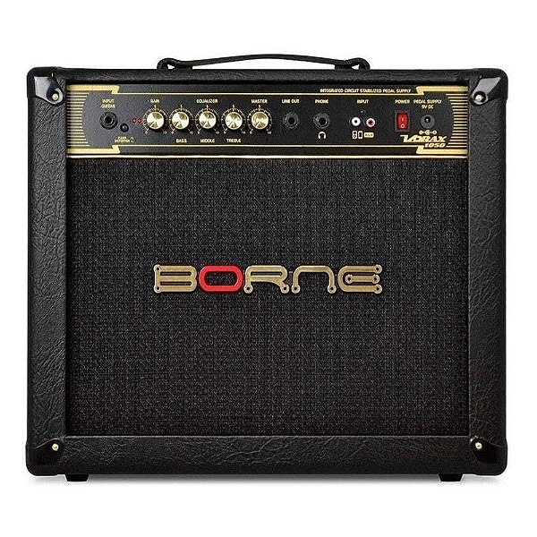 Cubo Amplificador para Guitarra Vorax 1050 Borne Preto 50W RMS