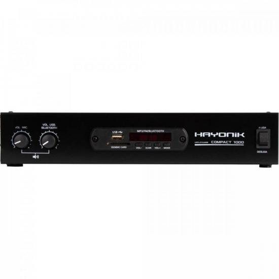 Receiver Amplificador Som Ambiente 80WRMS com Bluetooth COMPACT 1000 HAYONIK