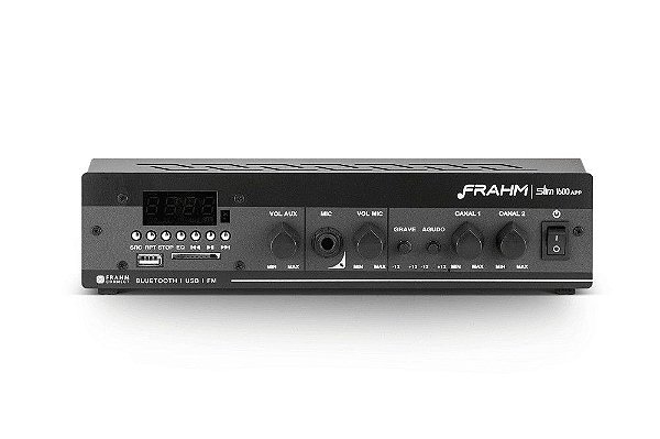 Slim 1600 App Frahm - Amplificador Receiver - 2x30 Watts Rms - Bluetooth - Sd Card