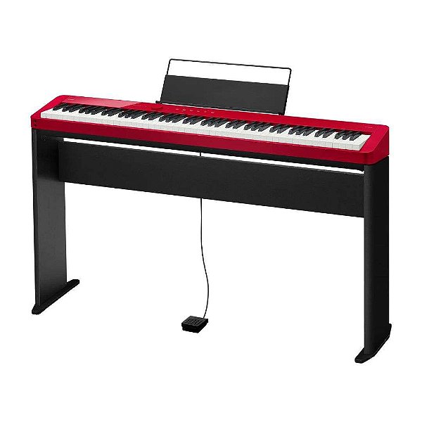 Piano Digital Casio Privia PX-S1100 Vermelho + Estante Casio CS-68