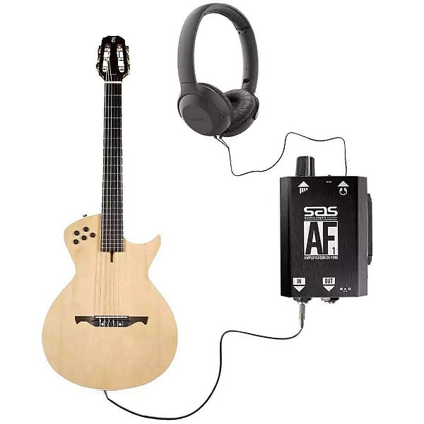 Violão Elétrico Nylon Estudo Tagima Modena Nt + Amplificador de Fone + Fone