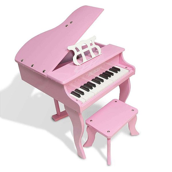 Piano Infantil de Cauda Turbinho Rosa 30 Teclas - Turbo