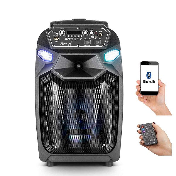 Caixa de Som Portátil CM 350 Wireless Connect Frahm 150W - Bluetooth USB - Bateria Recarregável