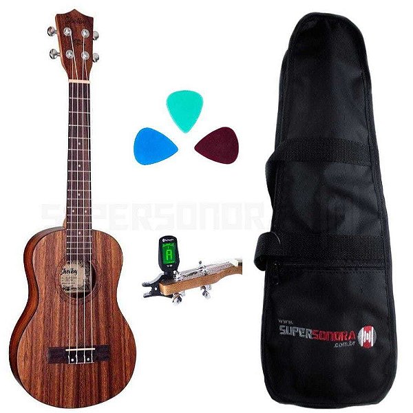 Kit Ukulele Tenor SU25T Shelby + Capa + Afinador + Palhetas