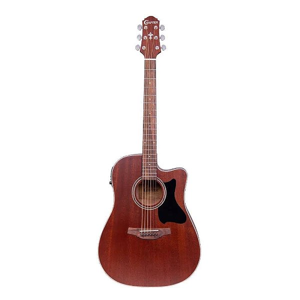 Violão Crafter Folk HD-100CE Eletroacústico Cutaway - Tampo Mogno - Cordas de Aço