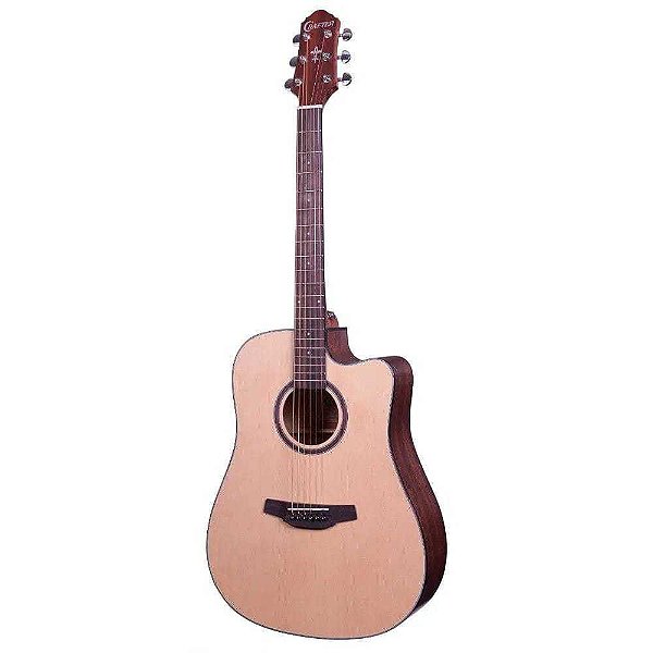 Violão Crafter Folk HD-100CE Eletroacústico Cutaway - Tampo Spruce - Cordas de Aço