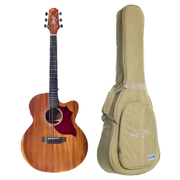 Violão Seizi Originals Kaizen Neo Shogun Elétrico Cutaway Aço Mahogany + Bag