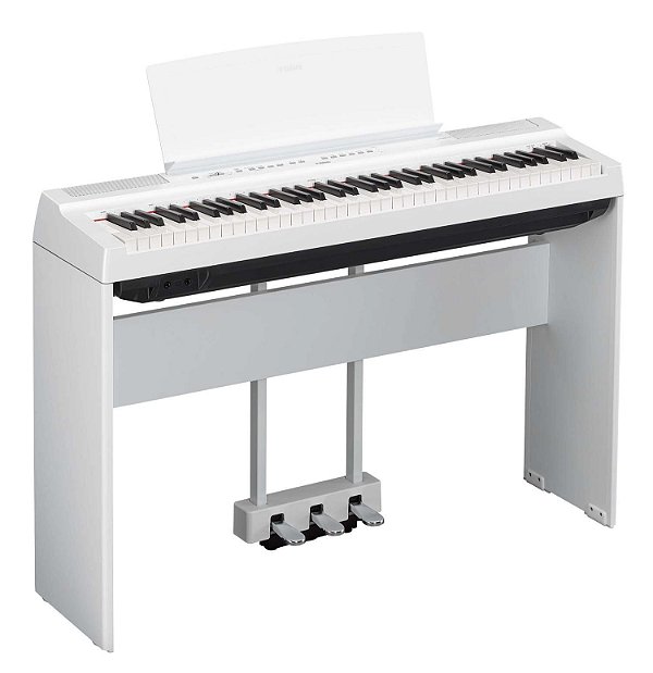 Piano Digital Yamaha P-121 Branco + Pedal Triplo + Estante