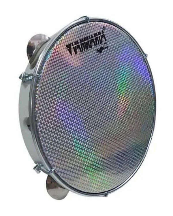 Pandeiro Pele Holográfica 10 Polegadas Spanking