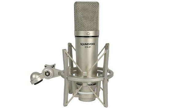 Microfone Condensador Soundvoice CS-01 Dourado