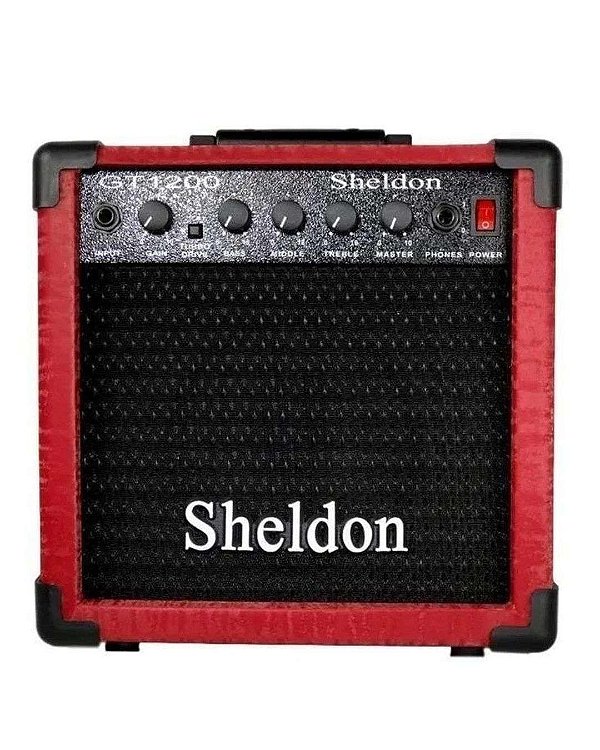 Amplificador Sheldon Para Guitarra GT1200 Vermelho