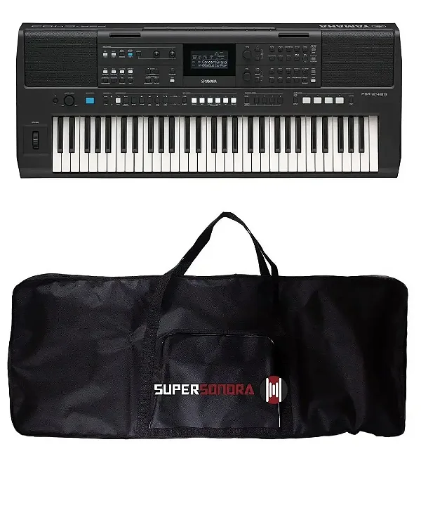 Kit Teclado Yamaha PSR-E483 + Capa