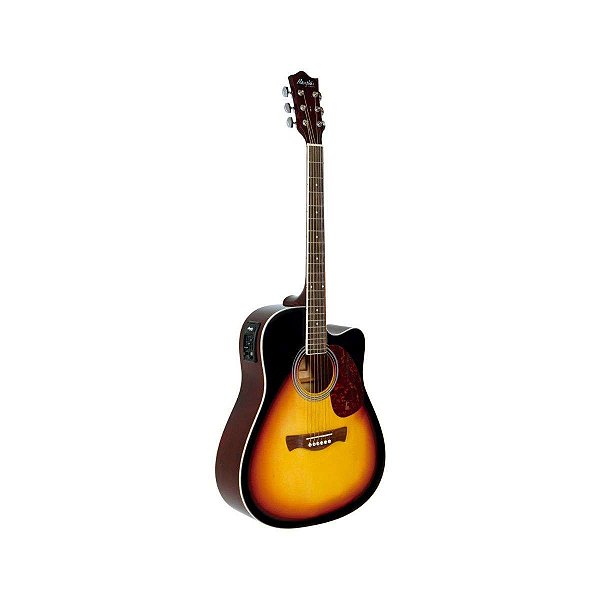 Violão Folk Cutaway Eletroacústico Memphis AD-18 Aço Sunburst
