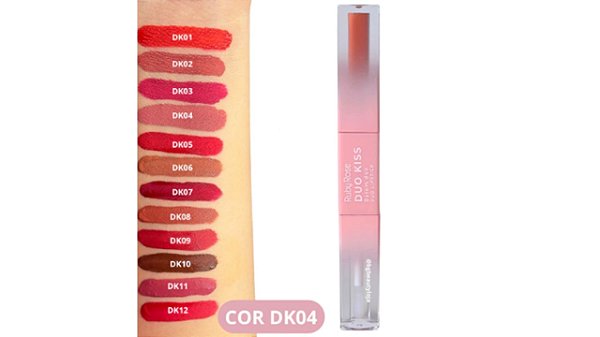 BATOM KISS COR DK04 RUBY ROSE