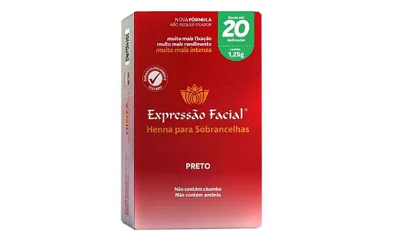 HENNA EXPRESSAO FACIAL -  PRETO