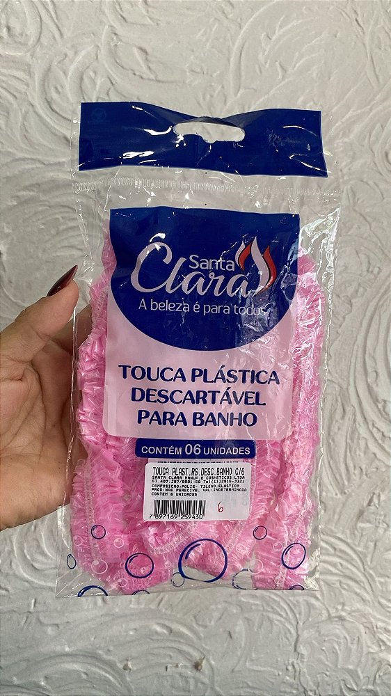 TOUCA DESCARTAVEL c/6 rosa - SANTA CLARA