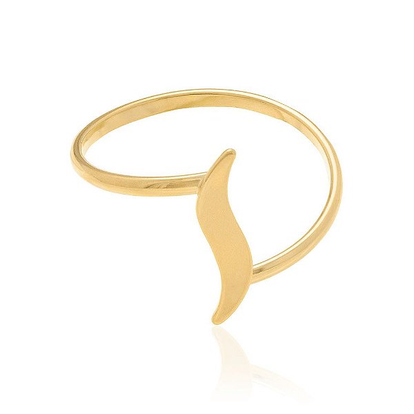 Anel Rommanel Skinny Ring Formato Espiral, Tendo Detalhe No Formato De "S" Unindo As Pontas