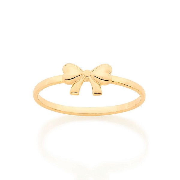 Anel Rommanel Skinny Ring Com Laço Na Parte Superior