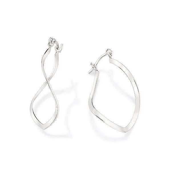 Brinco Rommanel Argola Ondulada  Med 3,4 Cm X 2,2 Cm