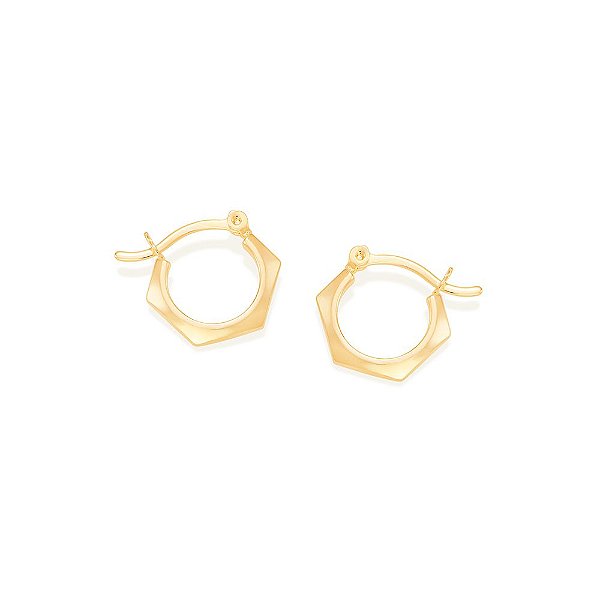Brinco Rommanel Argola Com Detalhes Nas Laterais Med 1,5 Cm