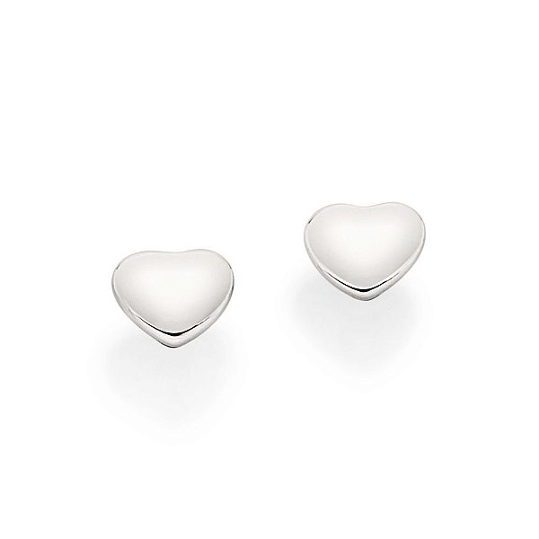 Brinco Rommanel Formato Coração Liso  Med 0,2 Cm X 0,4 Cm