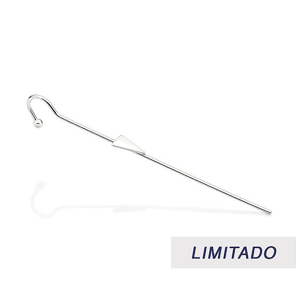 Brinco Rommanel Ear Climber Com Simbolo Geométrico Triangular  Med  7,50 Cm(Joia Licenciada Coleção Giovanna Antonelli)