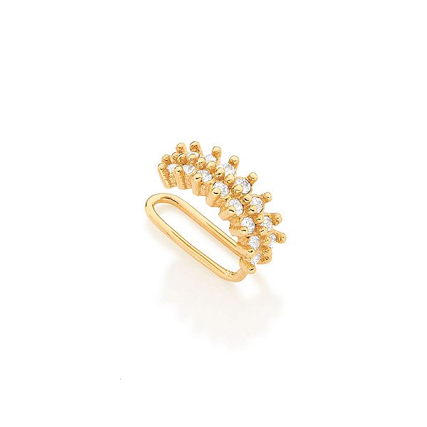 Brinco Rommanel Piercing De Pressão Formado Por 16 Zircônias De 1,50Mm Med 0,50Mm