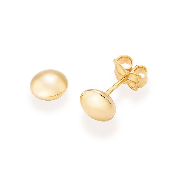 Brinco Rommanel Meia Bola LisaMed 5,0 Mm De Diâmetro(Joia Licenciada Coleção Giovanna Antonelli)