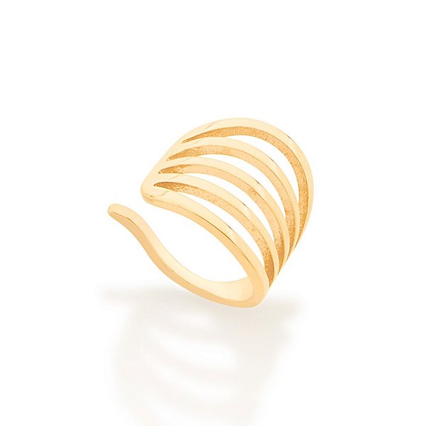 Brinco Rommanel Piercing De Pressão Formado Por 5 Aros AbertosMed 1,2 Cm De Diâmetro