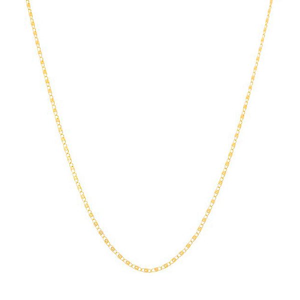Gargantilha Rommanel Formada Por Fio Elo Mimosa 0,35 Diamantada Med 42 Cm