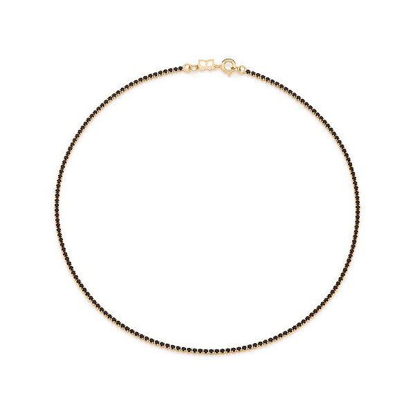Gargantilha Rommanel "Choker" Riviera Composta Por 167 Cristais Redondos De 1,75 Mm  Med 37 Cm (Joia Licenciada Coleção