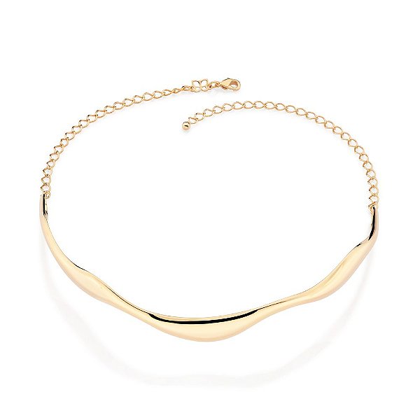 Gargantilha Choker Ondulada,Med, 11,5 Cm (Externo)(Joia Licenciada Coleção Giovanna Antonelli)