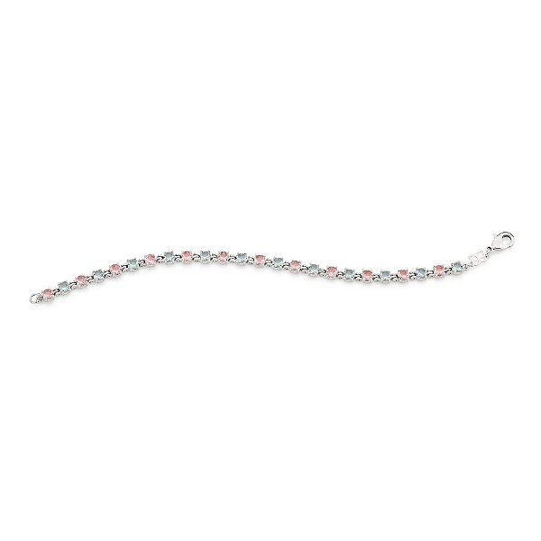 Pulseira Rommanel Composta Por 24 Cristais De 4,0 Mm, Com Fecho Lagosta De 1,1 CmMed 18 Cm (Joia Licenciada Coleção Ana