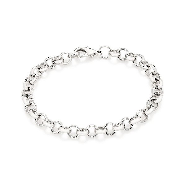 Pulseira Rommanel Formada Por Corrente De Elo Português De 7,0 Mm Med 19 Cm (Joia Lic  Coleção Giovanna Antonelli)