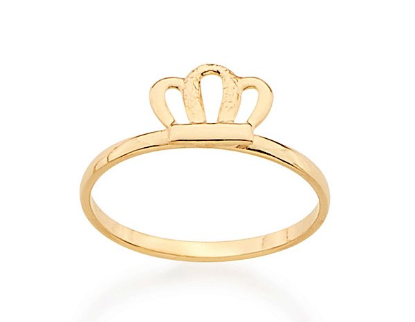 Anel Rommanel Infantil Skinny Ring Com Coroa