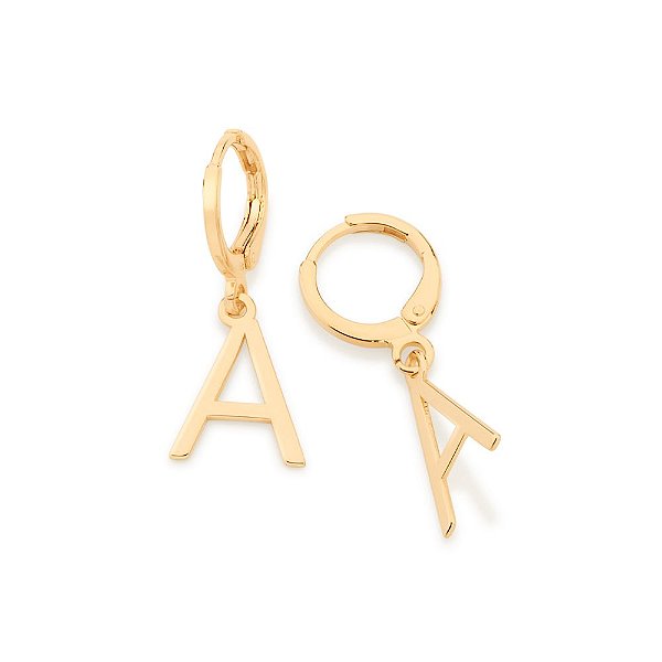 Brinco Rommanel Argola Composto Por Letras PenduradaMed 2,5 Cm X 0,90 Cm X 1,10 Cm De Diâmetro