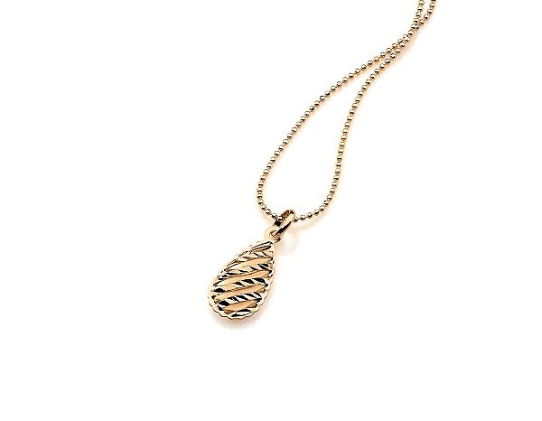 Pingente Rommanel Formato Gota Diamantada Com Detalhes Vazados Med 1,7 Cm