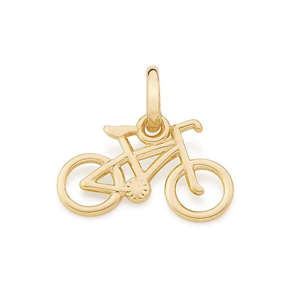 Pingente Rommanel No Formato "Bicicleta Clássica" Com Detalhes Vazados Med 1,40 Cm X 1,50 Cm