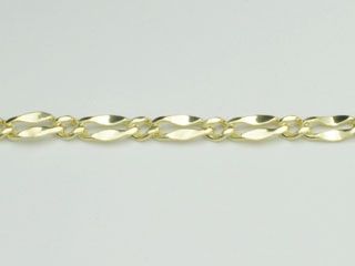Pulseira Rommanel Formada Por Fio Alternado 1X1 0,80 Batido  Med 18/19 Cm