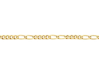 Pulseira Rommanel Formada Por Fio Alternado 4X2  0,80 Laminado Med 18/19 Cm
