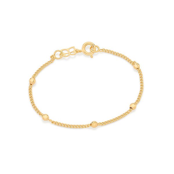 Pulseira Rommanel Formada Por Bolas De 4 Mm Med 18/19 Cm
