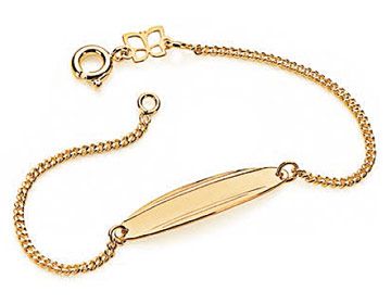 Pulseira Rommanel Infantil Formada Por Fio Grumet 0,40 Lixado Com Chapa Diamantada  Med 15 Cm