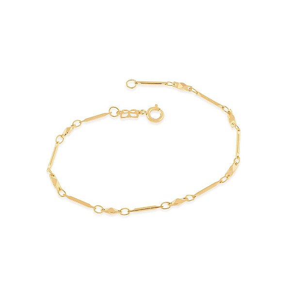Pulseira Rommanel Formada Por Fio Palito Torcido  Med 18/19Cm