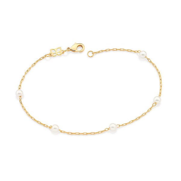 Pulseira Rommanel Feminina Com Pérolas De 4Mm - Tamanho:20cm