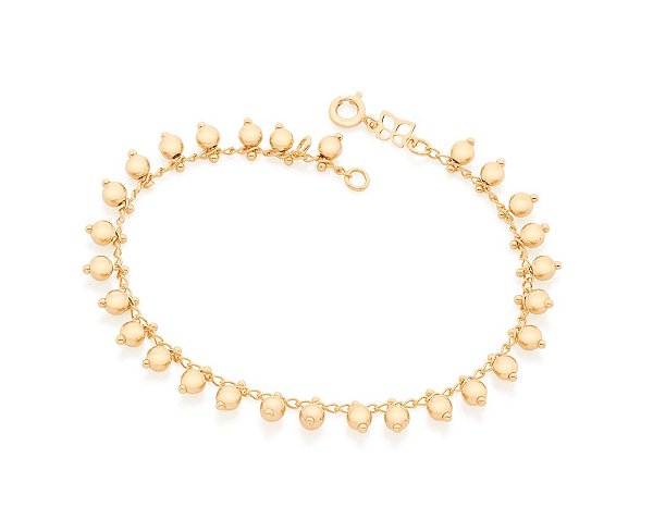 Pulseira Rommanel Composta Por Esferas De 4Mm Med 19Cm Ajustável A 18Cm (Joia Licenciada Coleção Ana Hickmann 17º Edição