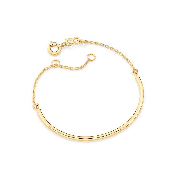 Bracelete Infantil Formado Por Aro Liso Med 16 Cm Ajustável 14 Cm