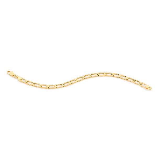 Pulseira Rommanel Formada Por Fio Elos Batidos Med 21 Cm