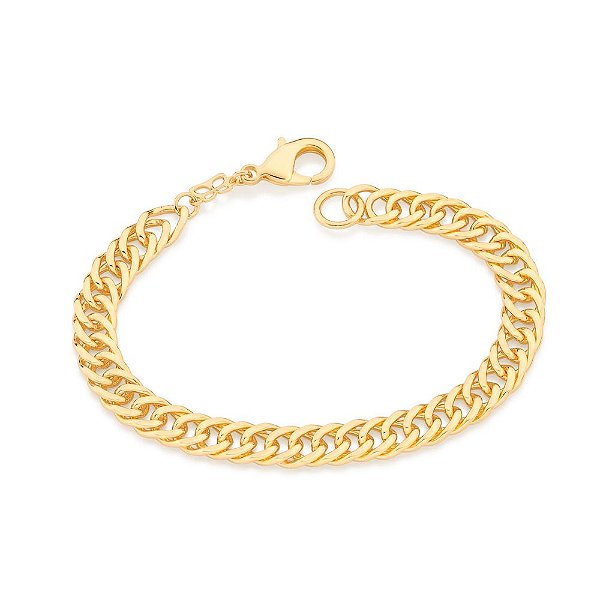 Pulseira Rommanel Composta Por Fio Elo Grumet Batida Med 18 Cm(Joia Lic  Coleção Giovanna Antonelli)