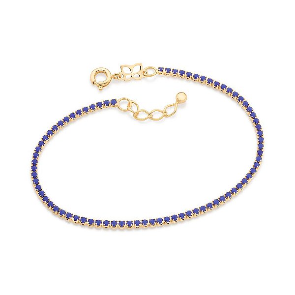 Pulseira Rommanel Riviera Composta Por 77 Cristais De 1,75 Mm Med 20 Cm Ajustável 18 Cm (Joia Licenciada Coleção Ana Hic